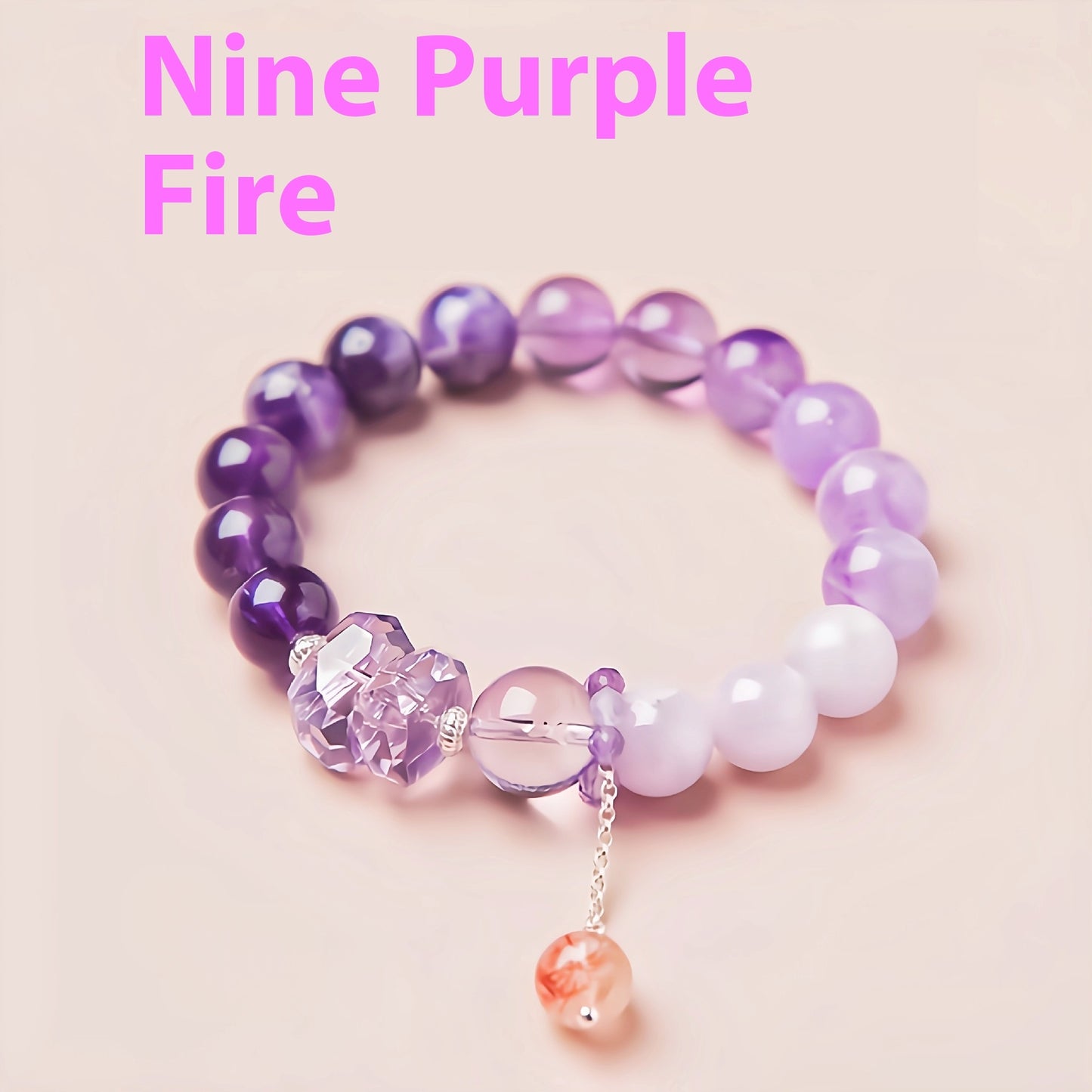 Nine Purple Fire Bracelet Female Amethyst Birth Year Duobao New Chinese Bracelet
